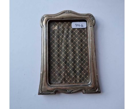 An Easel Shaped Photo Frame With Reeded Rim, 7 Inches High, Birmingham 1923 By G&amp;Co