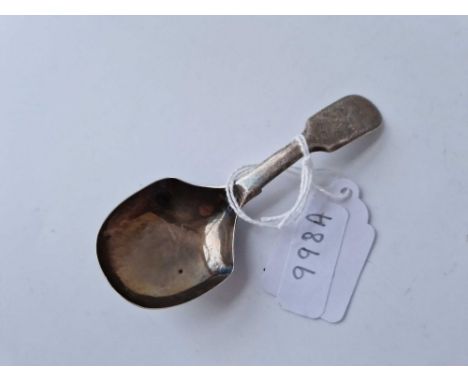 An Early Victorian Fiddle Pattern Caddy Spoon, Birmingham 1851 By Gu
