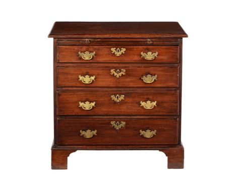 A GEORGE II MAHOGANY CHEST OF DRAWERSMID-18TH CENTURYWith a brushing slide79.5cm high, 76cm wide, 41cm deepCondition Report: 