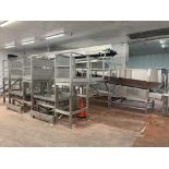 Ambit stainless steel fruit picking line compromizing of 2 pallet lifts , sorting platforms ,