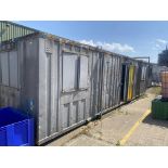 Jack leg shipping container and contents of 16 personal lockers , 32ft-10ft