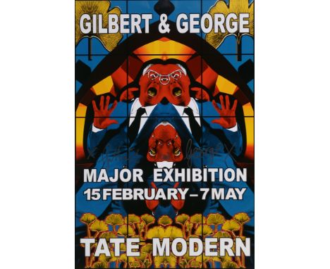 After Gilbert &amp; George "Major Exhibition" - a poster, version 3, for the 15th February-7th May Exhibition at Tate Modern,