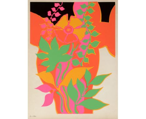 C*** Nico Flowers, indistinctly signed in pencil, colour silkscreen, numbered 1/32, 64.5 x 49cms (image size), in frame.