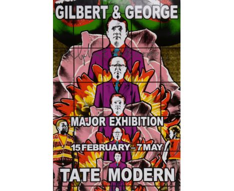 After Gilbert &amp; George "Major Exhibition" - a poster, version 2, for the 15th February-7th May Exhibition at Tate Modern,
