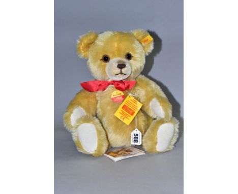 A STEIFF BRUMMBAR TEDDY BEAR, no 011788, jointed, working growler, golden mohair with cream paws, brown glass eyes and stitch