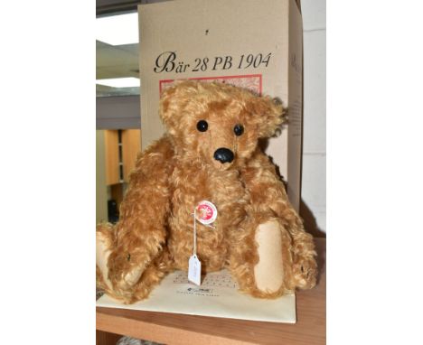 A BOXED LIMITED EDITION STEIFF 'BEAR 28 PB 1904', no.4745/7000, light brown wavy mohair, jointed, catalogue number 404115, he