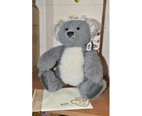 A BOXED LIMITED EDITION STEIFF 'KOALA TED', no.1699/2000, grey and white mohair, fully jointed, fitted with a growler, catalo