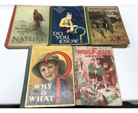 Five vintage children's books.