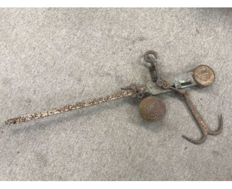 A vintage set of butchers scales.