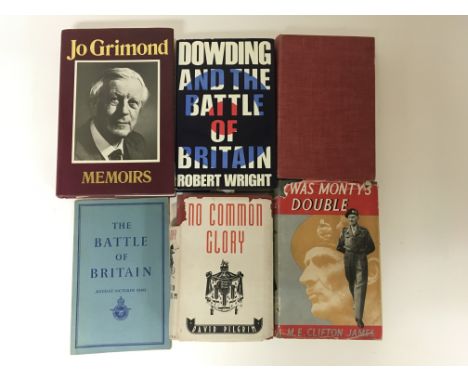 Five politics and history related books, all signed by the authors. The books include ‘I Was Monty’s Double’ signed by M E Cl