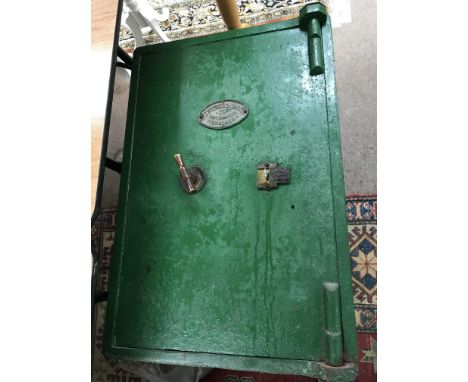 A vintage 'T. Withers &amp; Sons' English safe. Size approx 71.5x48x48cm