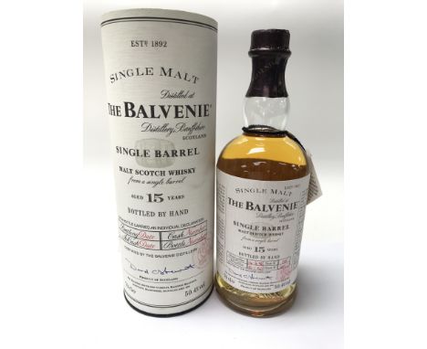 A bottle 'The Balvenie' Single Malt Scotch Whiskey. Aged 15 years.