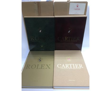Two first edition watch catalogues comprising Rolex by George Gordon and Cartier by the same author, both with original slipc