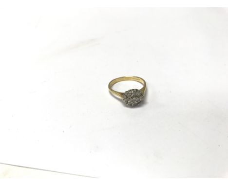An 18ct gold and diamond rind. Weight approx 2.86g, size approx K
