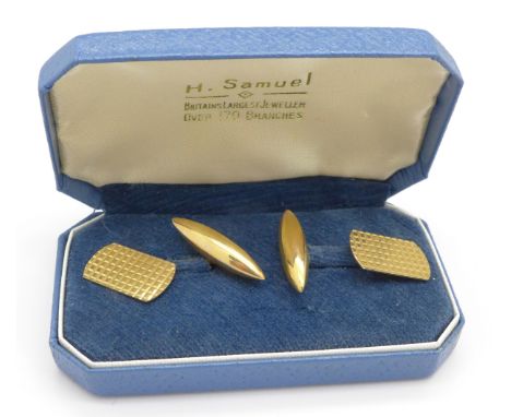 A pair of 9ct gold cufflinks, 4.2g