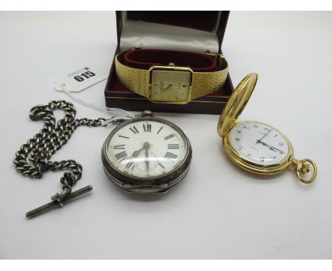 A Hallmarked Silver Cased Openface Pocketwatch, (import marks) the white dial with black Roman numerals and seconds subsidiar