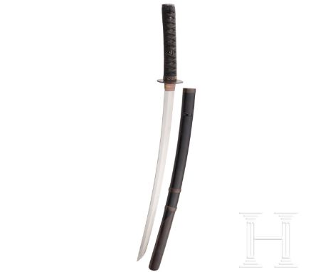 Wakizashi, Japan, 18. Jhdt.  Shinto-Klinge Shinogi Tsukuri, Torii Zori, gute Politurqualität, Itame Hada, Nibon Sugi Hamon. K