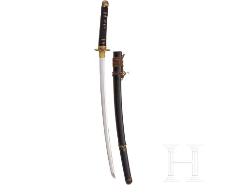 Ko Dachi, Japan, 16. Jhdt.  Koto-Klinge Shinogi Tsukuri, Torii Zori, Boshi Ko Maru, Ko Itame Hada, Notare Midare Hamon. Messi