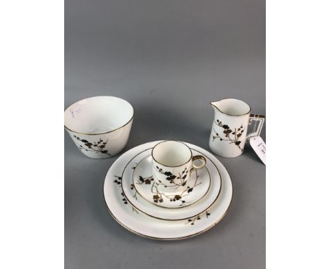 EARLY 20TH CENTURY TEA SERVICE, with Japanese blossom decoration, comprising 11 cups, 12 saucers, 12 side plates, 2 cake plat