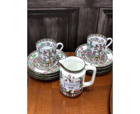 COALPORT INDIAN TREE PATTERN PART TEA SERVICE, decorated with gilt, trees and blossom