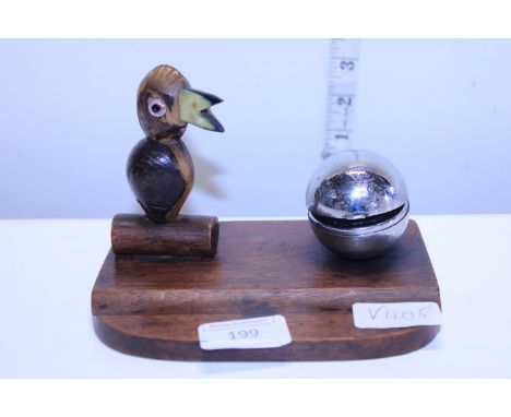 A novelty pen tray and inkwell (no liner) 