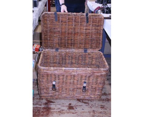 A large wicker work hamper.  No postage 