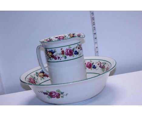 A Grimwades jug and basin set. Shipping unavailable 