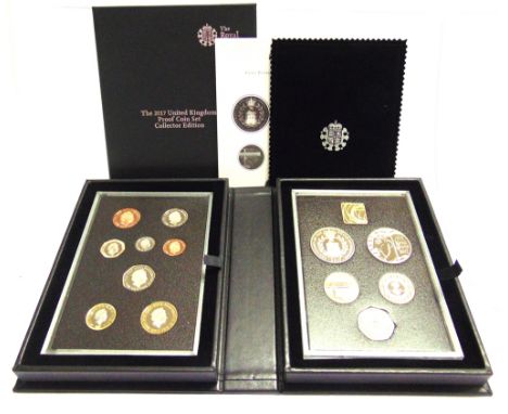 GREAT BRITAIN - UNITED KINGDOM PROOF COIN SET, COLLECTOR EDITION, 2017  thirteen coins and one medal, in presentation case of