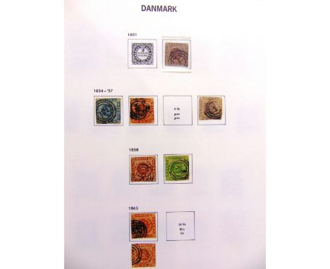 STAMPS - DENMARK &amp; NIGERIA  19th century and later, mint and used, (Davo album and stockbook).