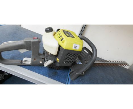 A Ryobi power LT2 petrol engine hedge trimmer 