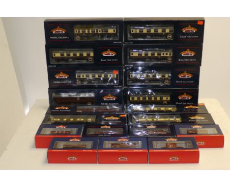 Bachmann 00 Gauge BR WR MK1 Coaches and Rolling Stock,  various WR brown and cream coaches (10), WR maroon (2) and seven BR w