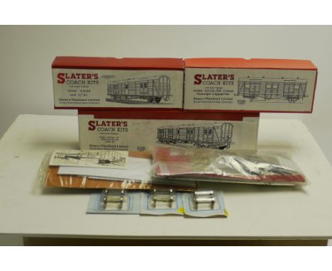 Slater's 0 Gauge Coach and Utility Van kits,   D492 MR/LMS 6-wheel Clerestory Third Class and 7C02 6-wheel Clerestory Third C