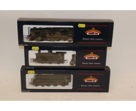 Bachmann OO Gauge BR Steam Locomotives, comprising 31-106A '4MT' class 4-6-0 no 75003 in green, 32-301 'Collett' class 0-6-0 