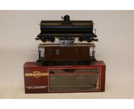 Bachmann American Gauge 1 Rolling Stock, comprising boxed Jackson Sharp baggage van in green ET&WNC livery, G-VG, box F, with