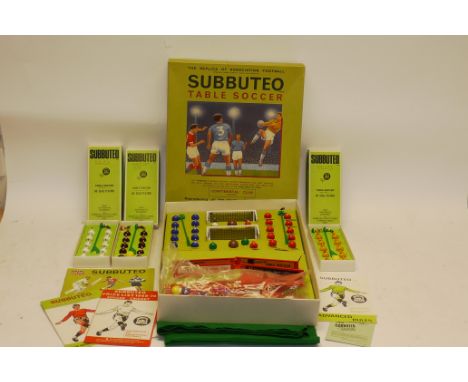 Subbuteo, Including a 1960s Continental Club Edition set in box Everton and Liverpool with hand written players names on box 