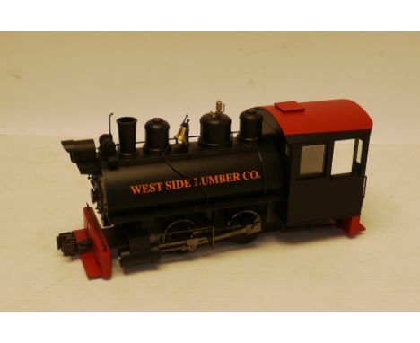 A Bachmann Spectrum G Gauge American 0-4-0ST Porter Locomotive,  ref 82097, in Westside Lumber Co black with red trim, VG, bo