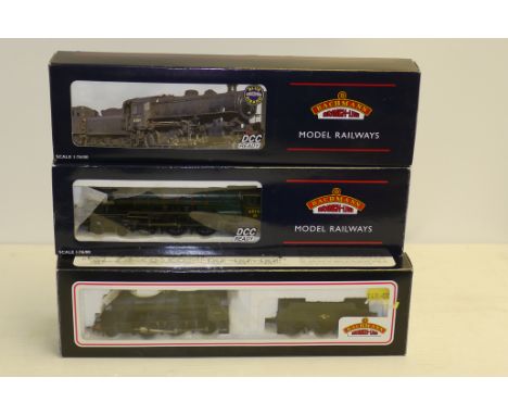 Bachmann 00 Gauge Locomotives and Tenders, 31-826 BR green 43xx 2-6-0 6384, 32-575 LMS black Ivatt Class 4 3001 and 32-557 BR