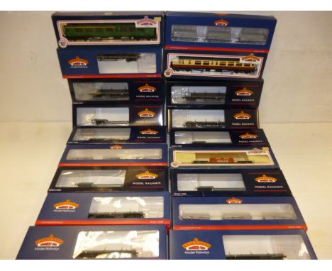 Bachmann 00 gauge Bogie and other Wagons,  including Bolster wagons, Well Wagons, China Clay wagons with hoods (3 boxed sets,
