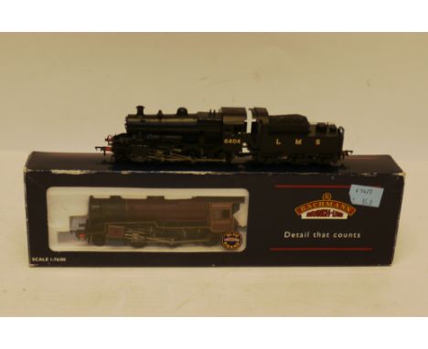Bachmann OO Gauge LMS Steam Locomotives, comprising 32-175 'Crab' 2-6-0 in LMS crimson, and 32-827 Ivatt 2MT class 6404 in po