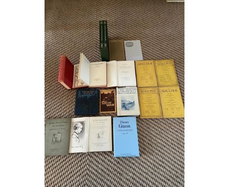 A Collection of mixed genre books and booklets to include: Shelley by Francis Thompson, Edward Lowbury New Poems signed by th