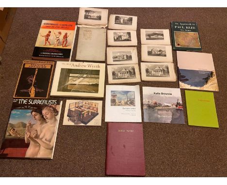 A Selection of art books which include various building prints. Books include 'An approach to Paul Klee' by Nika Hulton, 'The