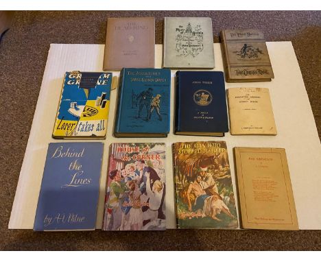 A Collection of various Novels which includes titles and authors: 1st edition Behind the lines by AA Milne, Loser Takes all b