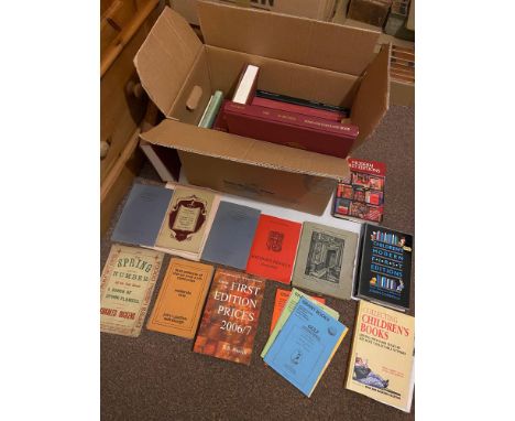 A Box of guide books and price guides which include : Book Auction Records, Modern First Editions and various book sale catal