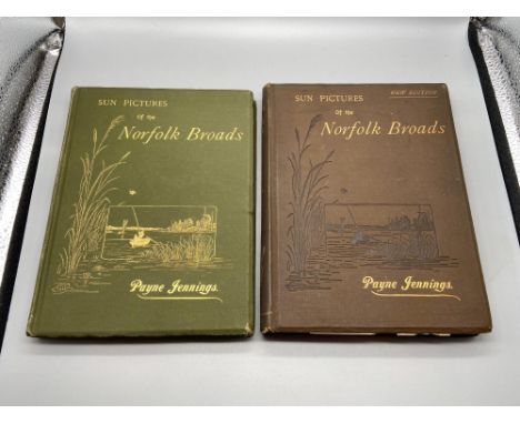 Two Collectable books titled 'Sun Pictures of the Norfolk Broads' by Payne Jennings. First Edition and New Edition. 