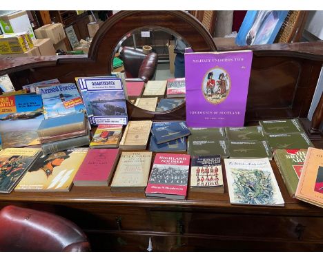 A Box containing a collection of military books which includes Jane's Pocket Books, Germany Speaks by 21 leading members of p