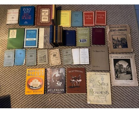 A Collection of Poem books, booklets and various French Ballet and Italian Opera booklets. Includes Twenty- Four Poems by Wil