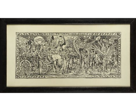 Walter Crane (1845-1915), ‘Der Triumph der Arbeit’ (The Triumph of Labour), a print on cream paper    c.1891, printed Heinric