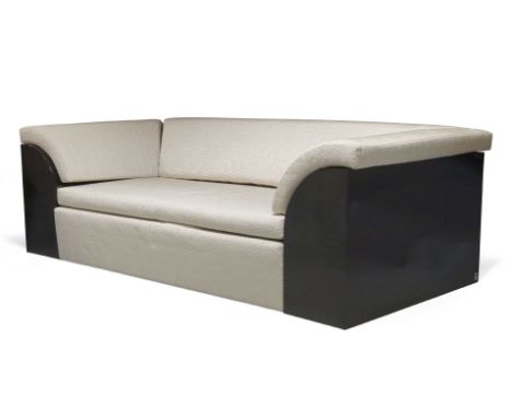 Armani Casa, Italy, a 'Beethoven' two seat sofaOf recent manufacture, applied manufacturer's label to one sideThe curved lacq