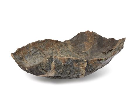 Ewen Henderson (1934-2000), a stoneware shallow bowl c.1980, unsigned A large rectangular formed stoneware bowl covered with 