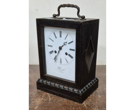 An early 20th Century Duval of Paris ebonised mantle clock 